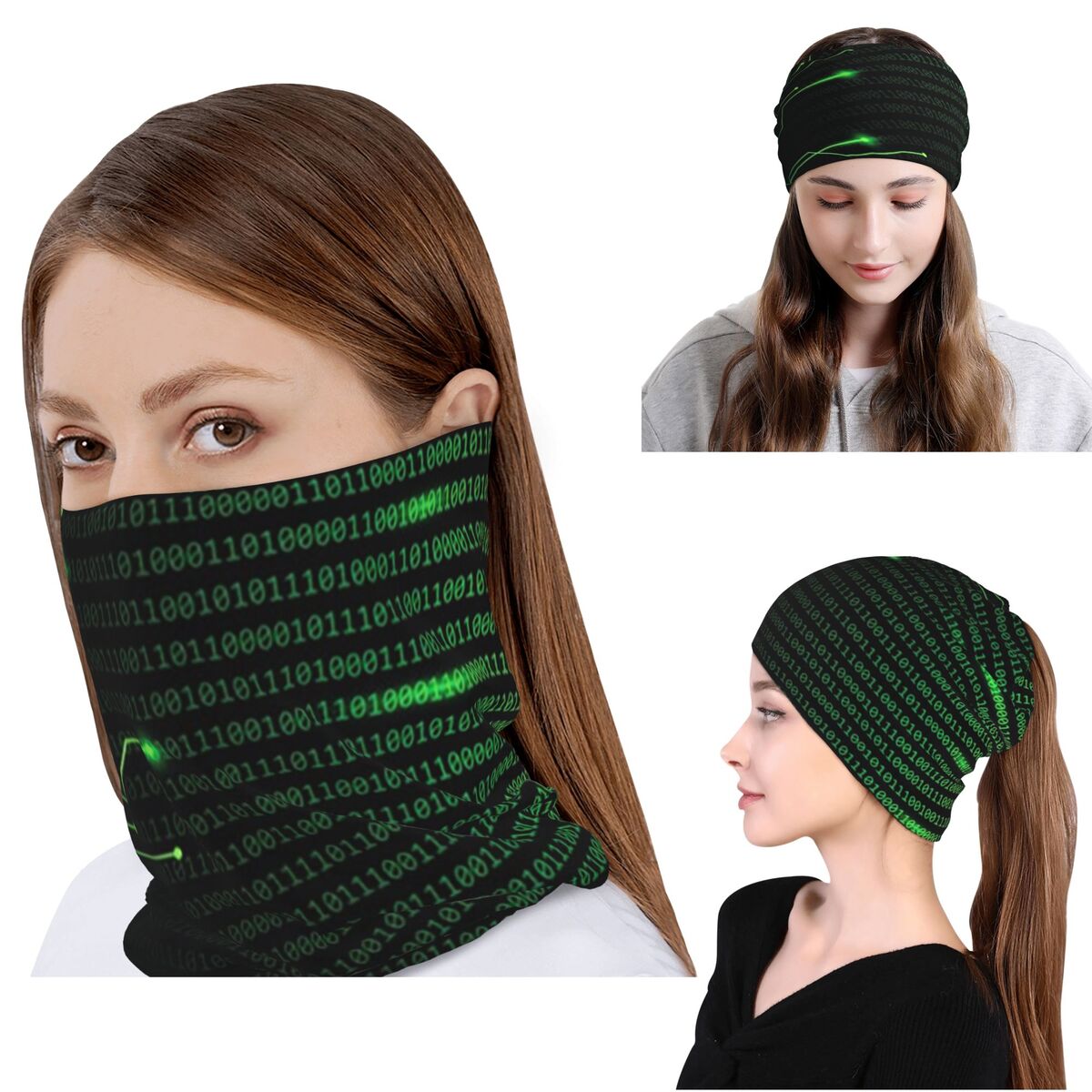 Binary Code Inside Throw Blank - Neck Gaiter Fleece 리뷰 및 가격