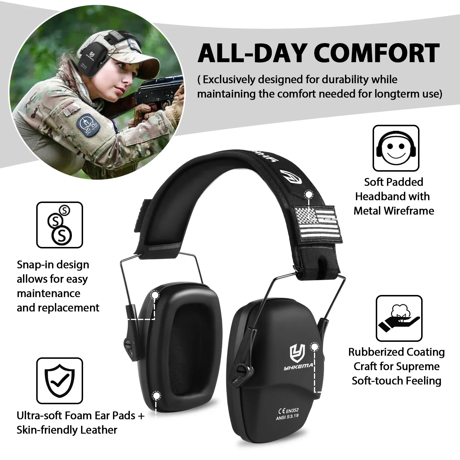YHKEMA Safety Earmuffs for Sho - Earmuffs Foldable 리뷰 및 가격