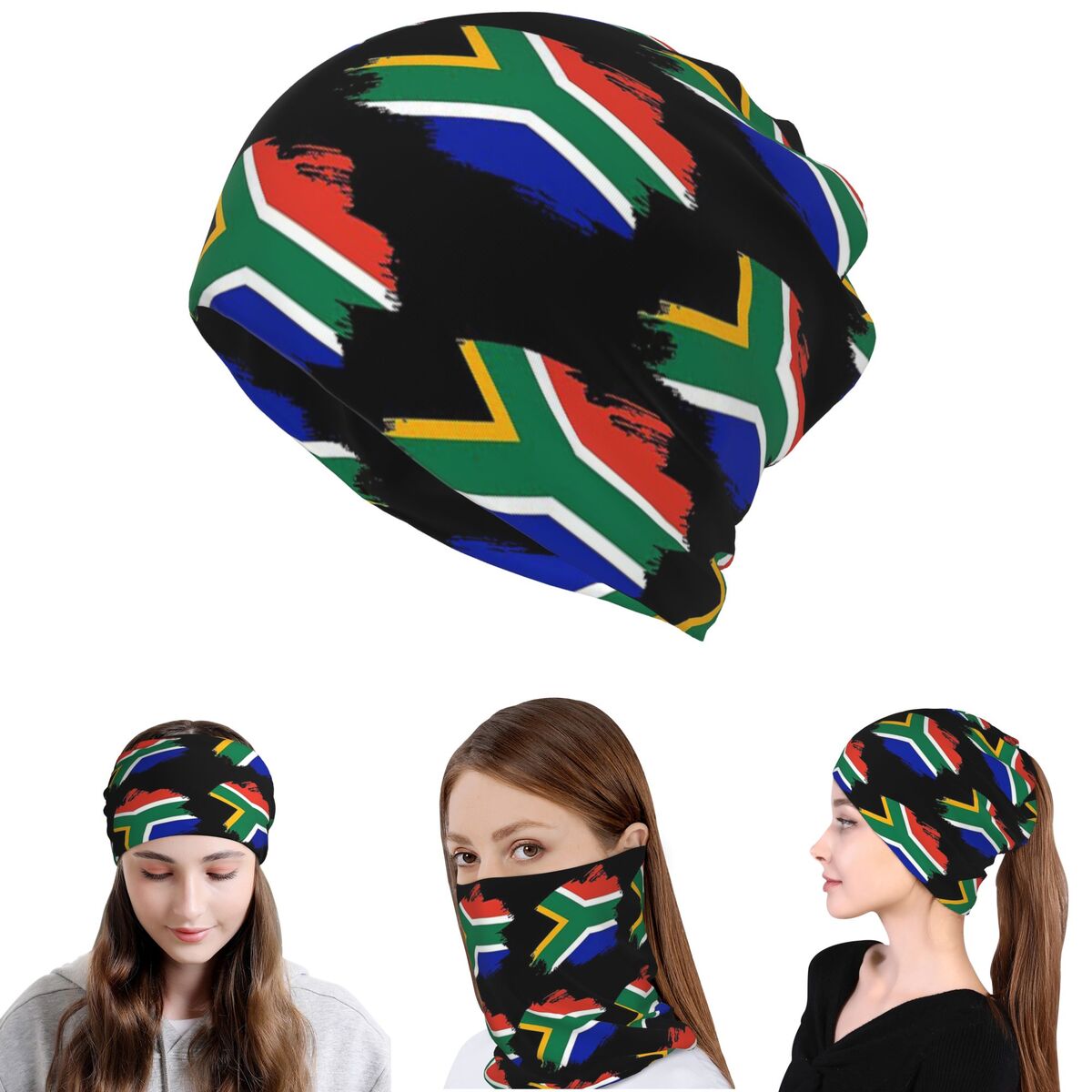 South African Springboks Flag  - Knit Beanie Hat Warm 리뷰 및 가격