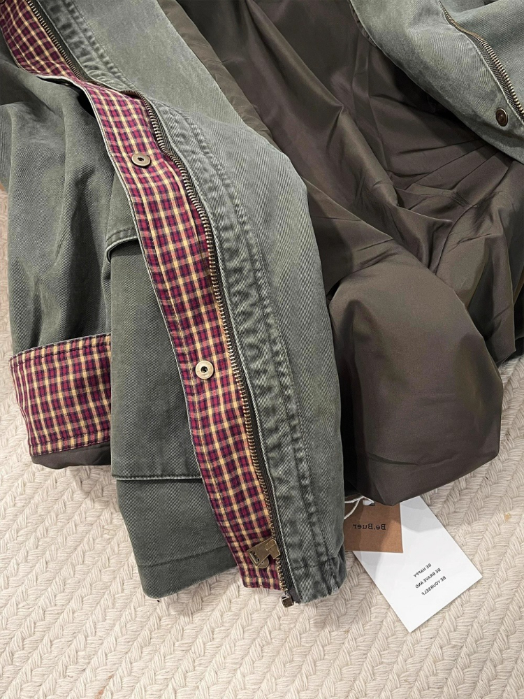 Vintage Army Green Denim Jacke - Down Jacket Packable 리뷰 및 가격