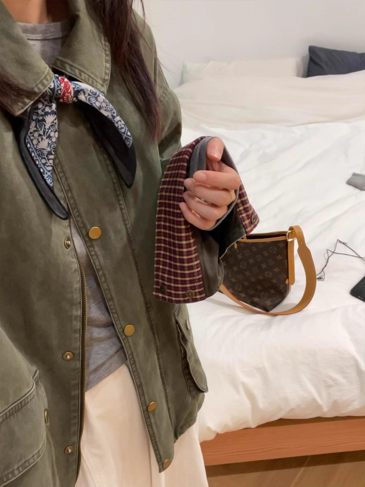Vintage Army Green Denim Jacke - Down Jacket Packable 리뷰 및 가격
