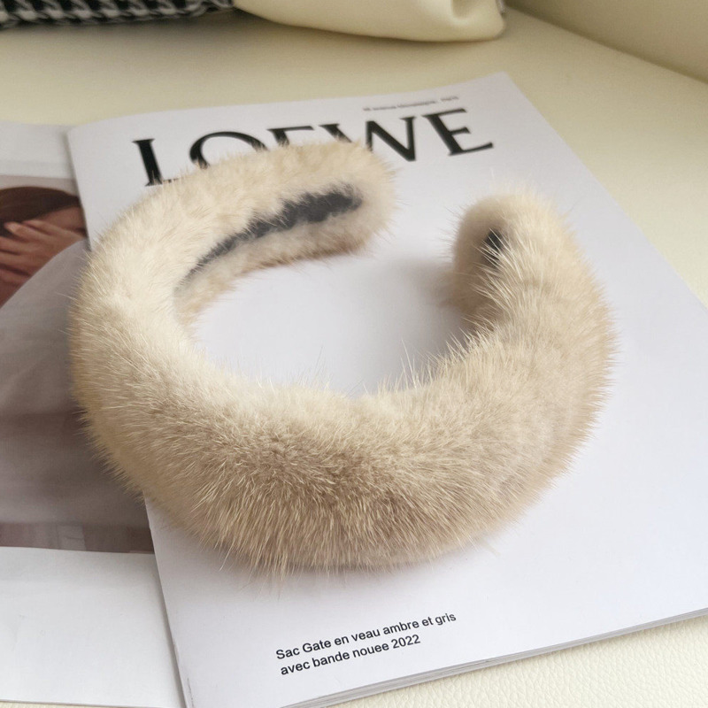 Real Mink Fur Headband Natural - Winter Headband Fleece 리뷰 및 가격