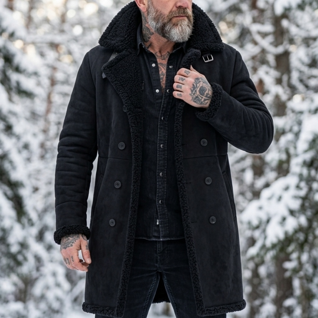 Men's Faux Suede Fur Lined Win - Down Jacket Packable 리뷰 및 가격