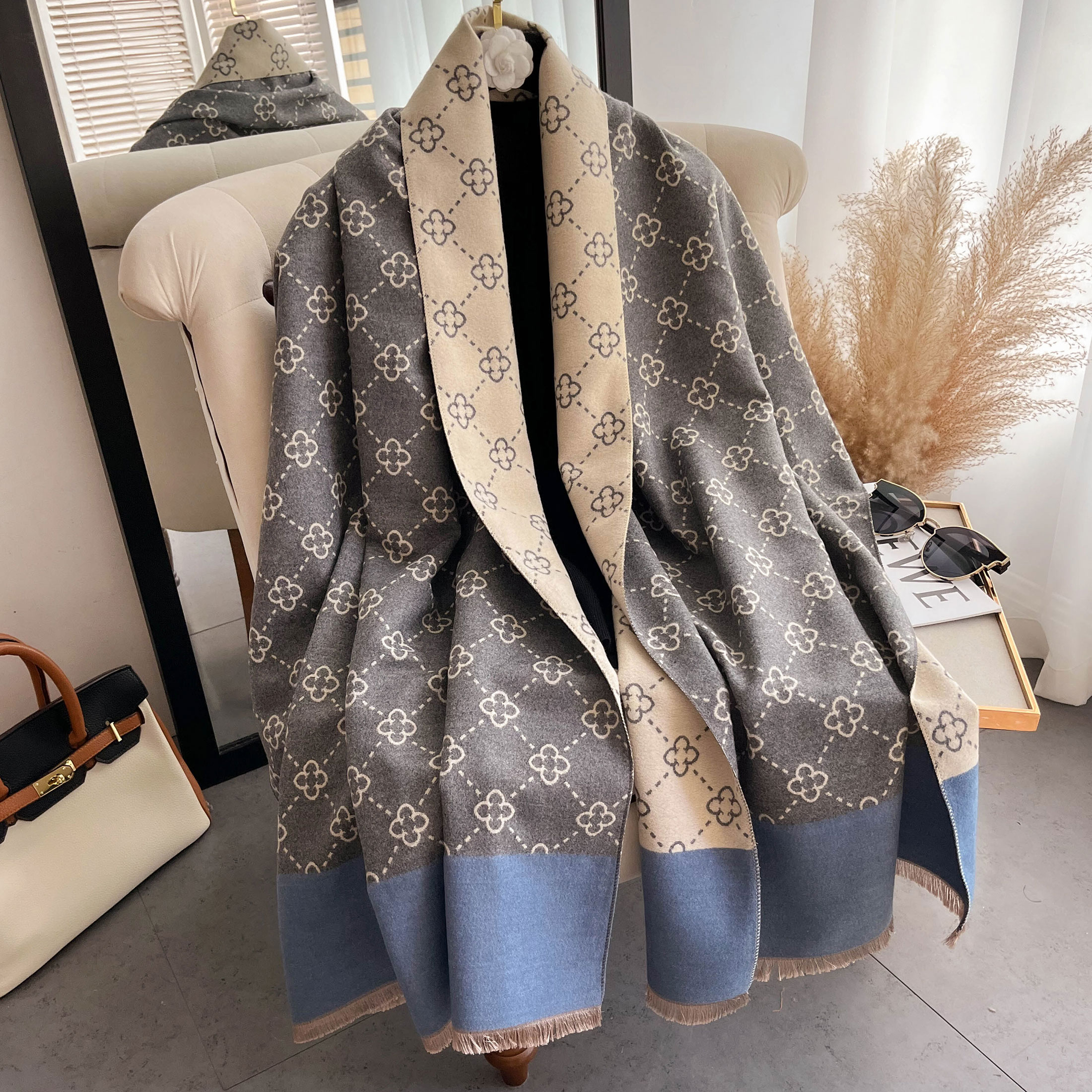 NEW Luxury Winter Thick Warm S - Wool Scarf Men 리뷰 및 가격