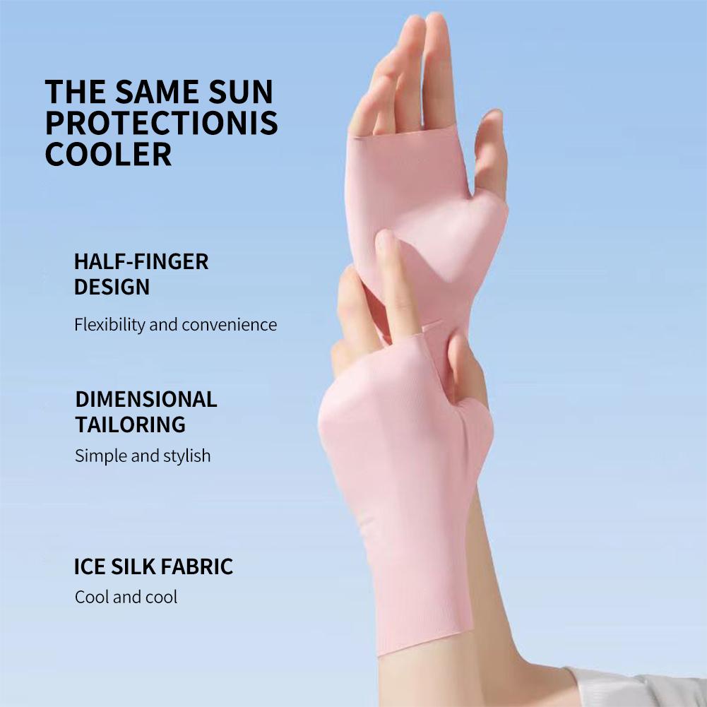 Fingerless Silky Ice Silk Sun  - Touch Screen Gloves 리뷰 및 가격