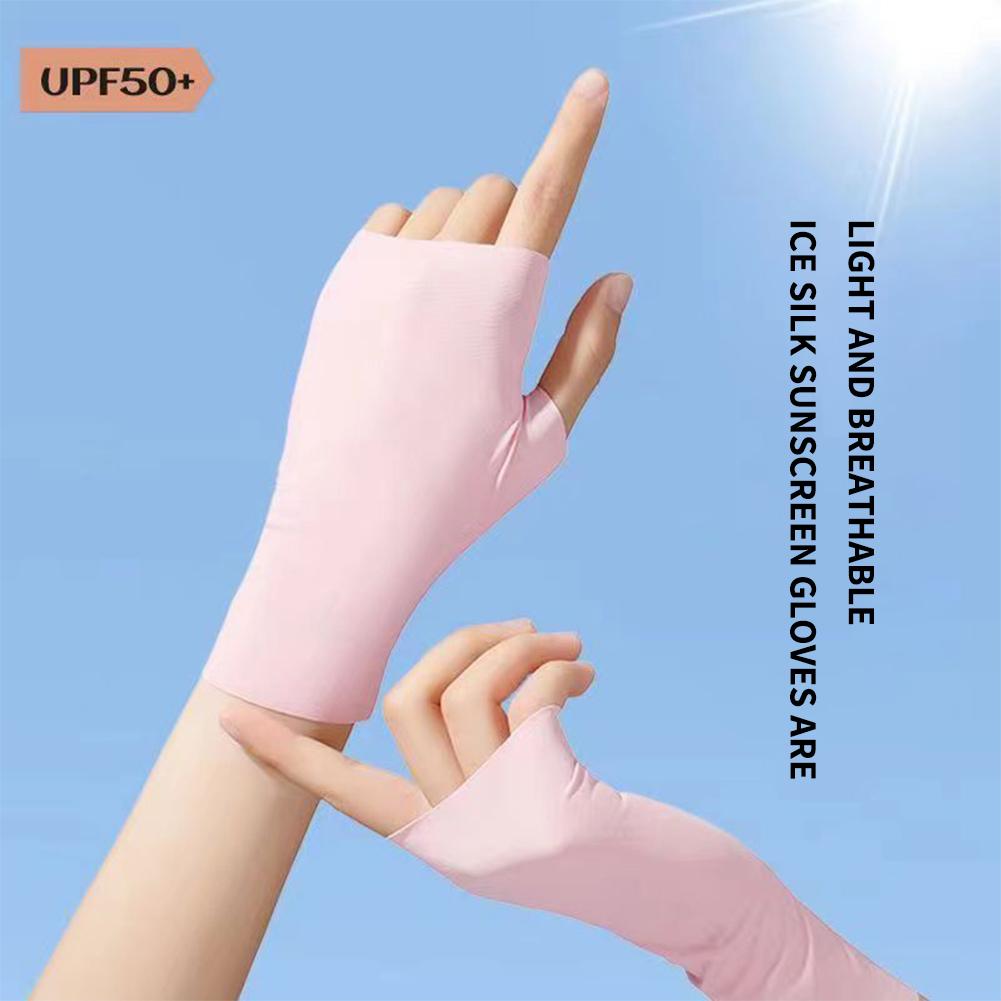 Fingerless Silky Ice Silk Sun  - Touch Screen Gloves 리뷰 및 가격