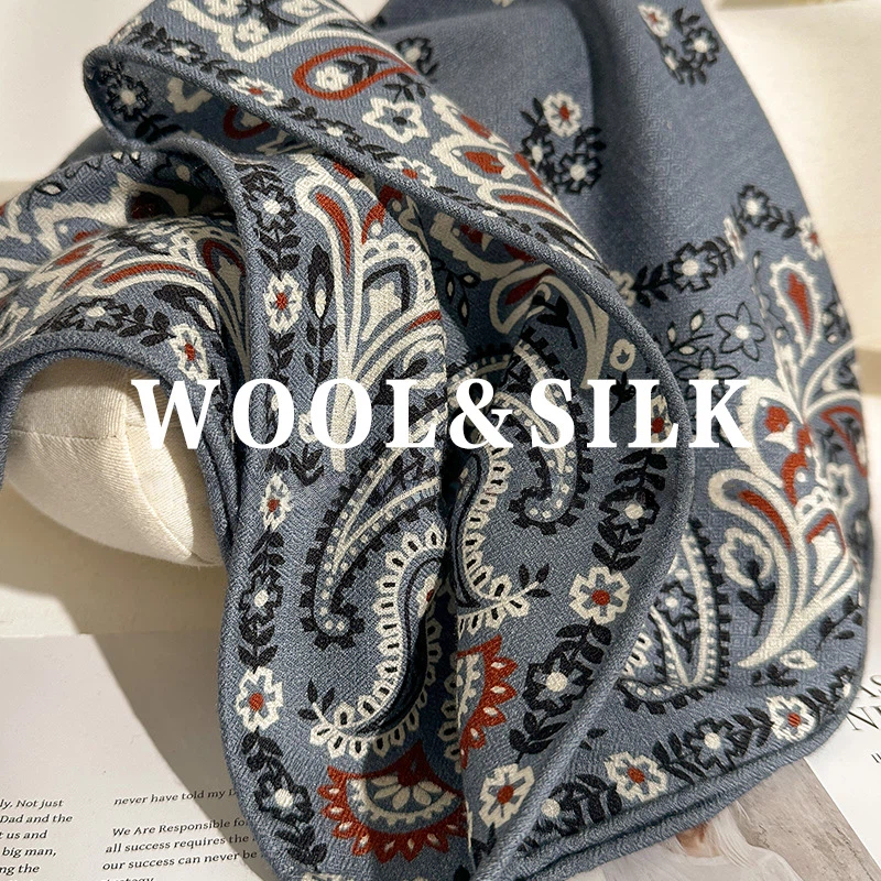 70% Wool 30% Silk Scarf Women  - Shawl Wrap Winter 리뷰 및 가격