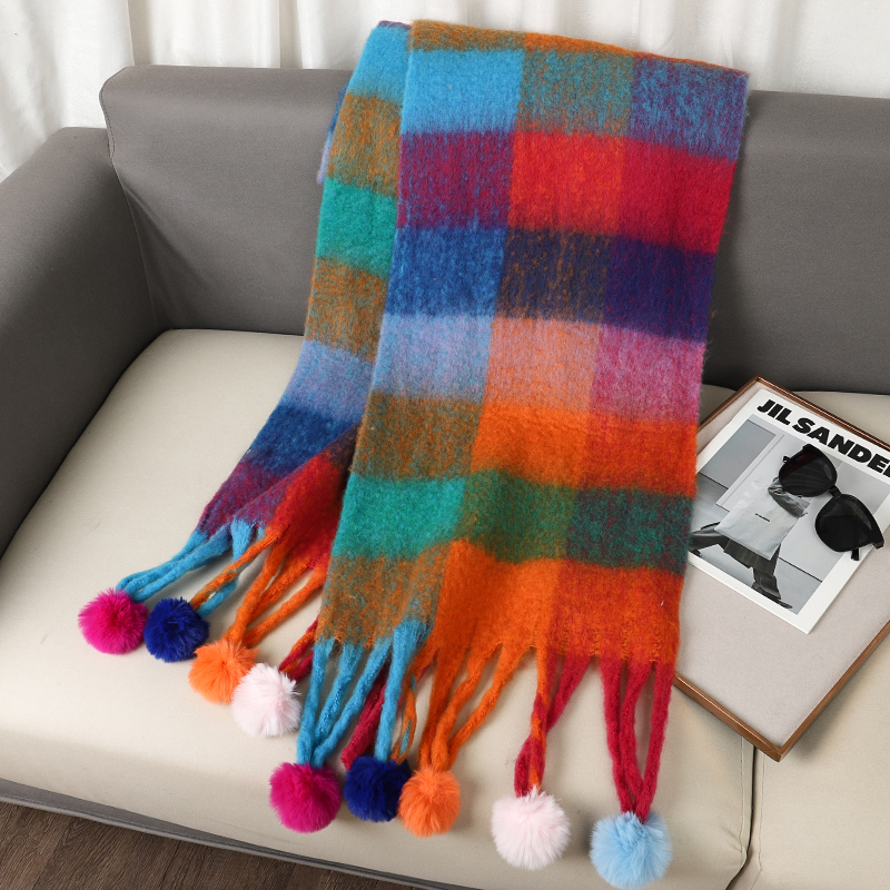 Luxury Plaid Scarf Winter Warm - Cashmere Pashmina Wrap 리뷰 및 가격