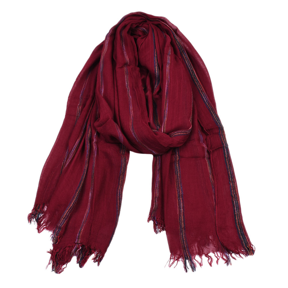 Cotton Linen Fashion Striped M - Wool Scarf Men 리뷰 및 가격