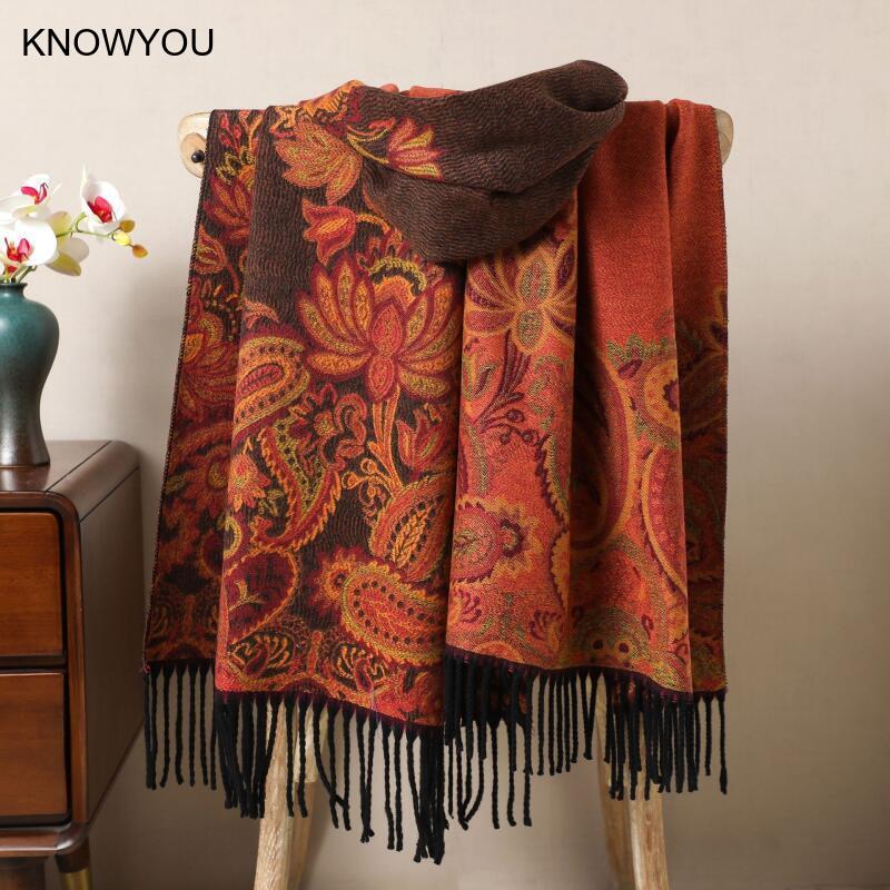 Reversible Jacquard Warm Cashm - Cashmere Pashmina Wrap 리뷰 및 가격