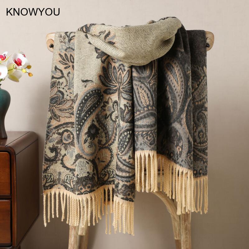 Reversible Jacquard Warm Cashm - Cashmere Pashmina Wrap 리뷰 및 가격